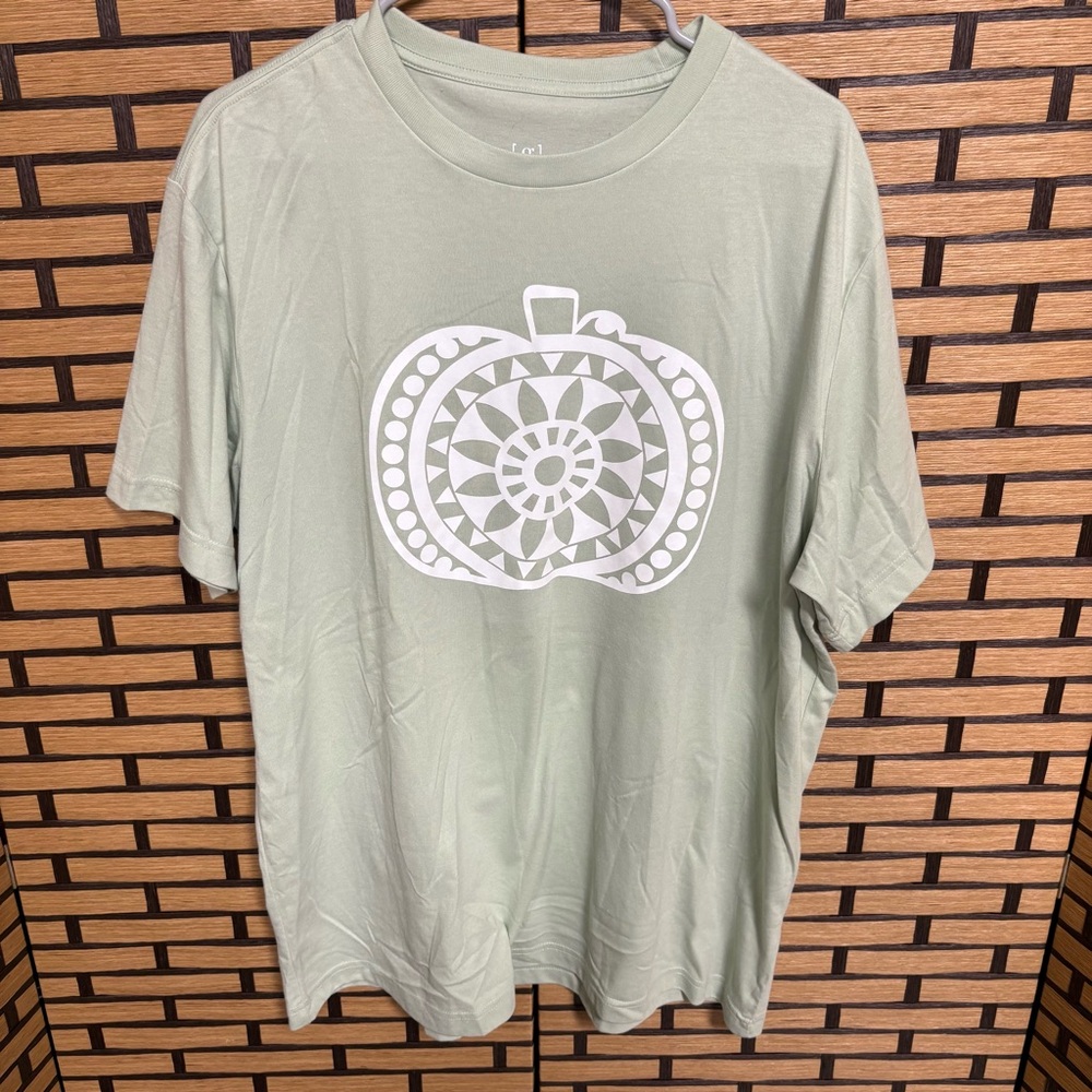 George Sage Green Pumpkin Short Sleeve Tee‎ Size XL